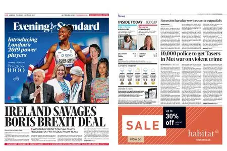 London Evening Standard – October 03, 2019