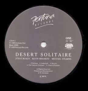 Steve Roach, Kevin Braheny, Michael Stearns - Desert Solitaire (1989) [Vinyl Rip 16/44 & mp3-320 + DVD] Re-up