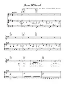 Speed of sound - Coldplay (Piano-Vocal-Guitar (Piano Accompaniment))