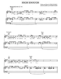 High Enough - Damn Yankees, Rock Of Ages Musical (Piano-Vocal-Guitar)