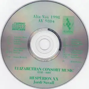 Jordi Savall & Hesperion XX - Elizabethan Consort Music, 1558 - 1603 (1998) {Alia Vox AV 9804}