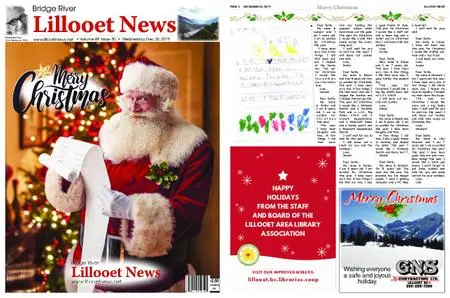 Bridge River Lillooet News – December 25, 2019