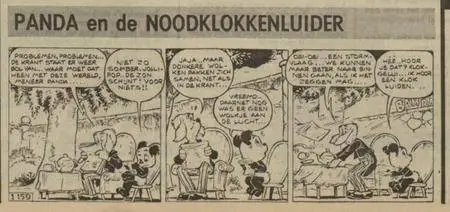 Kranten Strips 00 Panda V159 Panda En De Noodklokkenluider Nieuwsblad Van Het Noorden 1982