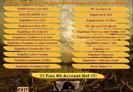 AIO 30 Best Rapidshare Tools Collection August 2007 by Cyber GodFather