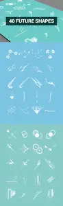 Vector Set Abstract Shapes - 40 Future Shapes