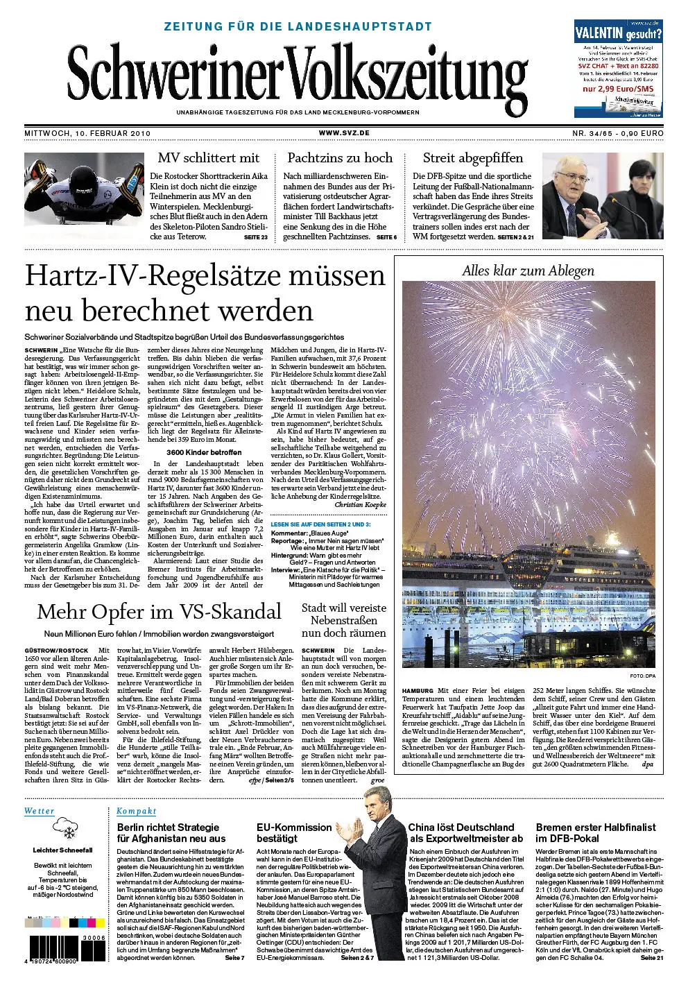 Schweriner Volkszeitung 10.02.2010
