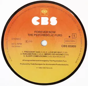 The Psychedelic Furs - Forever Now (Dutch 1st pressing) + Bonus, Vinyl rip in 24 Bit/96 Khz + CD-format 