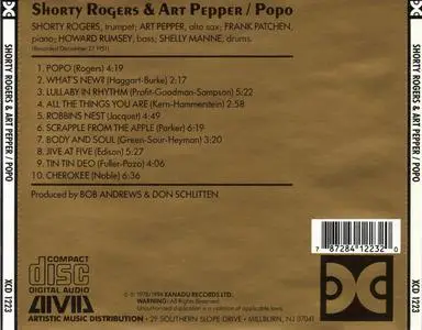 Art Pepper and Shorty Rogers - Popo (1951) {Xanadu Records ‎XCD1223 rel 1994}