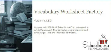 Schoolhouse Technologies Vocabulary Worksheet Factory v4.1.8.0 