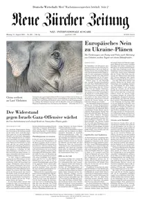 Neue Zuercher Zeitung International - 11 August 2025