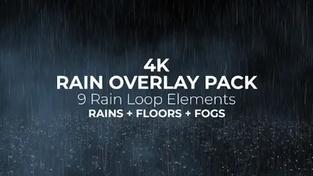 Motion Array - Pack Of Falling Rain Overlay - 2001196