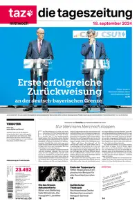 taz die tageszeitung  - 18 September 2024