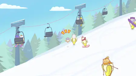 Bananya S03E08 Lost on a Snowy Mountain Nya!