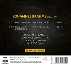 Christian Tetzlaff, Barbara Buntrock, Tanja Tetzlaff, Lars Vogt - Brahms: Piano Quartets Nos. 2 & 3 (2024)