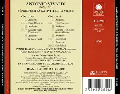 Jean-Claude Malgoire, La Grande Écurie et la Chambre du Roy - Vivaldi: Vêpres pour la Nativité de la Vierge (1994)