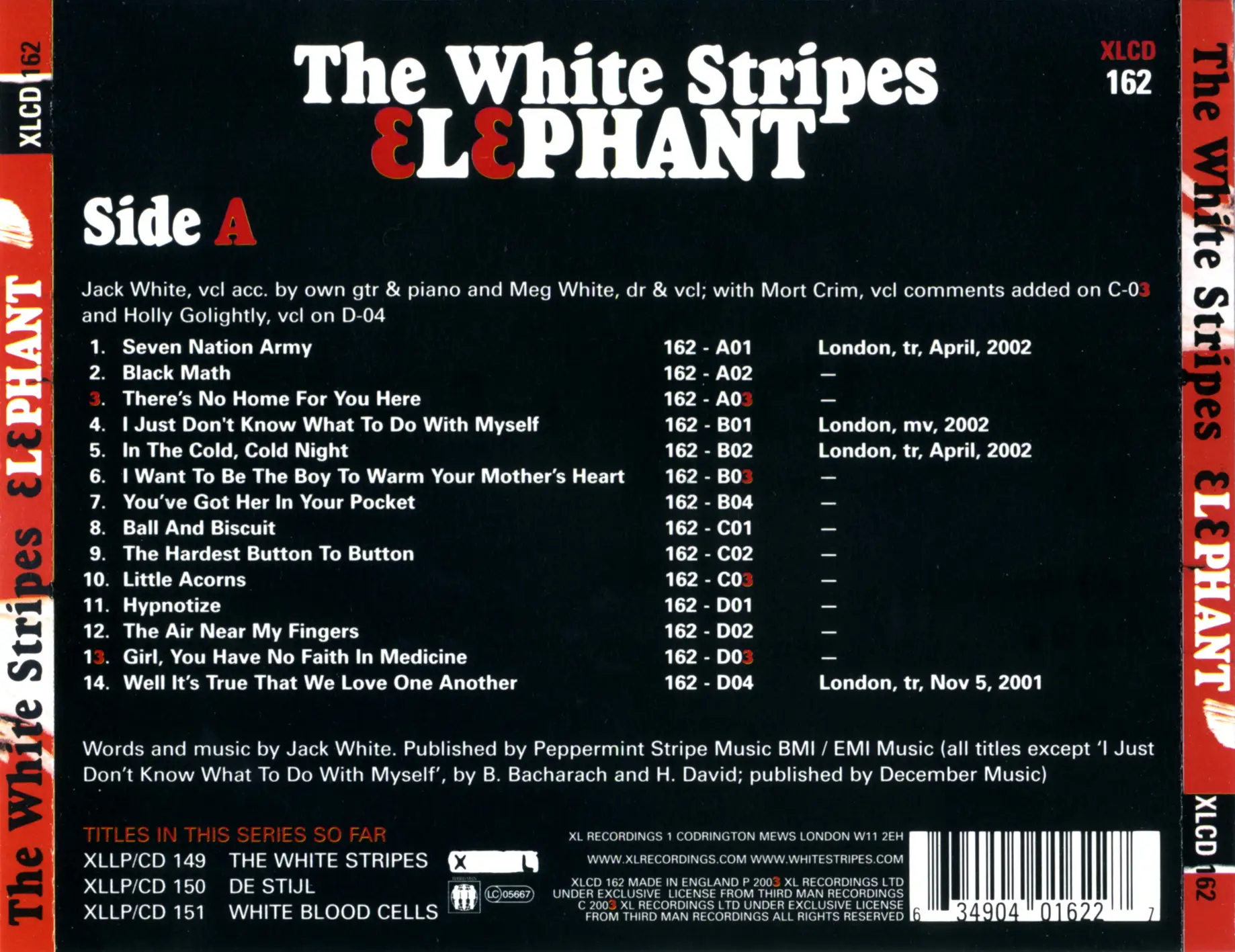 Side jacks. The White Stripes - 2003 ''Elephant''. The White Stripes Elephant обложки. The White Stripes альбом. White Stripes "Elephant".