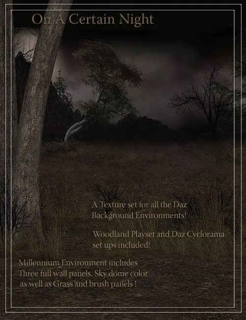 Daz3D On A Certain Night for Background Environments