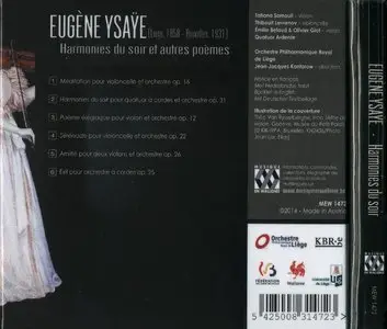 Eugene Ysaye - Harmonies du Soir - Orchestre Philharmonique Royal de Liege (2014) {Musique En Wallonie}