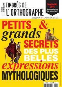Timbrés de l'Orthographe - février 2016