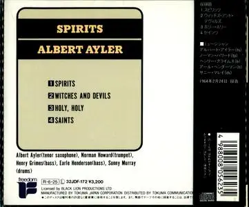 Albert Ayler - Spirits (1964) {Freedom Japan 32JDF-172 rel 1988}