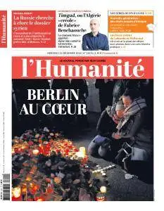 L'Humanité du Mercredi 21 Décembre 2016