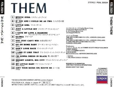 Them - Them (1965) [P25L 25024, Japan]