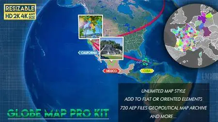 Globe Map Pro Kit - Project for After Effects (VideoHive)