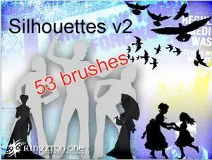 Silhouette brushes for Photoshop
