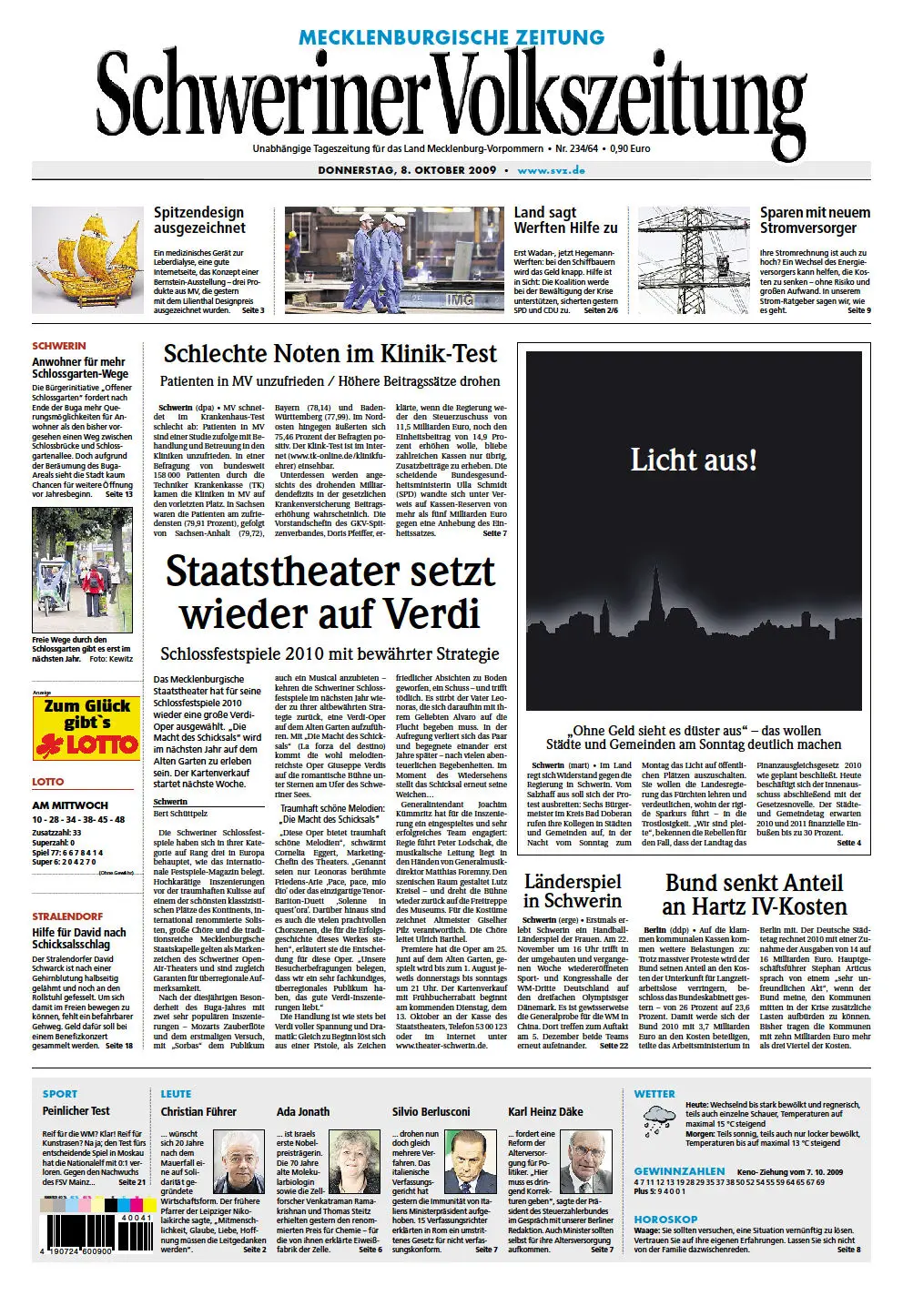 Schweriner Volkszeitung 08.10.2009
