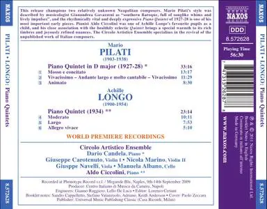 Dario Candela, Aldo Ciccolini, Circolo Artistico Ensemble - Mario Pilati, Achille Longo: Piano Quintets (2011)