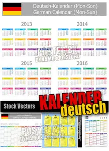Calendar GER - Stock Vectors