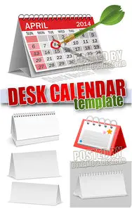 Desk calendar template - Stock Vectors