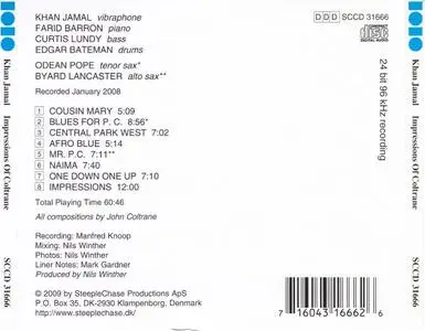 Khan Jamal - Impressions of Coltrane (2009) {SteepleChase}