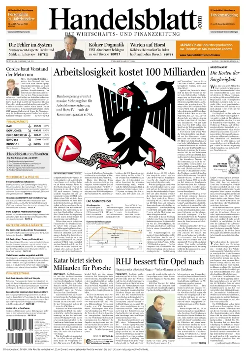 Handelsblatt vom 13.07.2009