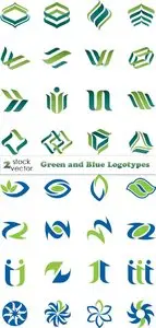 Vectors - Green and Blue Logotypes