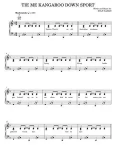 Tie me kangaroo down sport - Rolf Harris (Piano-Vocal-Guitar)