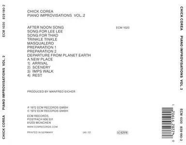 Chick Corea - Piano Improvisations Vol. 2 (1972) {ECM 1020}