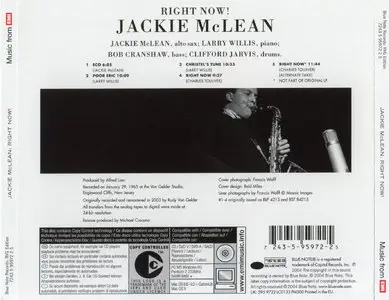 Jackie McLean - Right Now! (1965) {RVG Edition 2003}