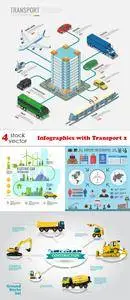 Vectors - Infographics with Transport 2