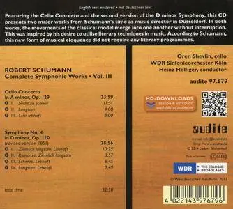 Oren Shevlin, Heinz Holliger - Schumann: Complete Symphonic Works, Vol. III (2014) [Official Digital Download 24/44.1]