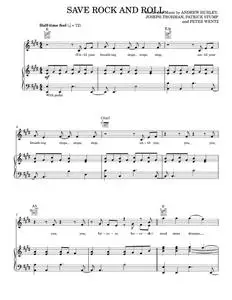 Save rock and roll - Fall Out Boy (Piano-Vocal-Guitar)