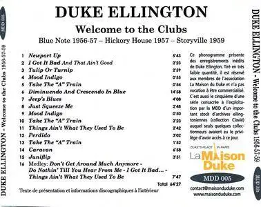 Duke Ellington - Welcome To The Clubs: Blue Note 1956-57, Hickory House 1957, Storyville 1959 (2014) {La Maison du Duke MDD005}