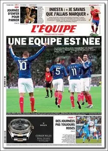 L'Equipe - Vendredi 19 Novembre 2010