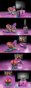 Digital Dark Pin-Ups - Gamer Girl 5 and FUTA Version