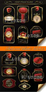 Red and black labels 2