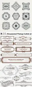 Vectors - Ornamental Vintage Labels 31