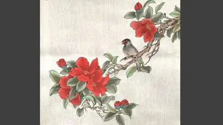 Relax With Chinese Painting - Camellia Flower And Bird