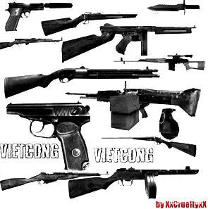 Vietcong Weapons Brushes for Adobe Photoshop