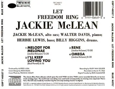 Jackie McLean – Let Freedom Ring (1962) [Blue Note USA Pressing]
