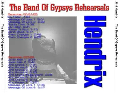 Jimi Hendrix - Band Of Gypsys Rehearsals -1969- (BAGGYS) (ATM 001) [Bootleg]